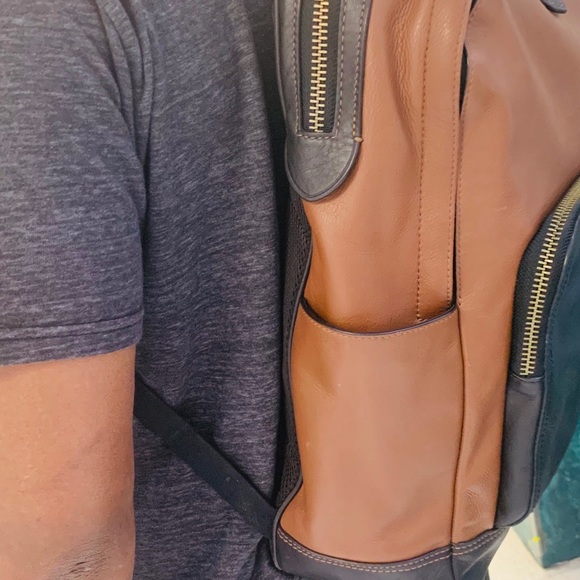 Coach Men's Leather Backpack - Picture 6 of 8